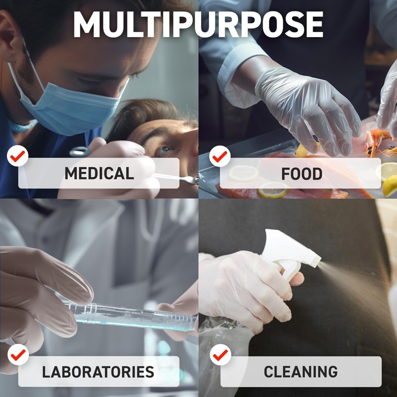 Ready First Aid - Disposable Vinyl Gloves, Medical Grade Powder-Free