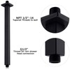 Anpean 16 Inch Square Ceiling Mounted Shower Arm and Flange,