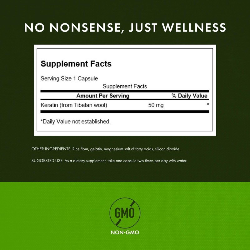 Swanson Keratin (from Tibetan Wool) - Natural Supplement Promoting Healthy