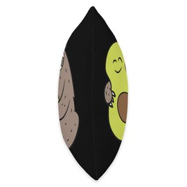 The Sloth Lover Store Funny Vegan Cute Sloth Avocado Throw Pillow, 18x18, Multicolor