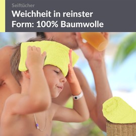 Lashuma Baby Wash Cloths 30 x 30 cm, London Set of 2 Aniseed Green, Fluffy and Soft Terry Towelling Children's Towels