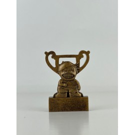 Mr W. Anchor Funny Rude Mini Cup Gold Trophy - Novelty Adult Naughty Swearing Offensive Hand Gesture Cheeky Award for Banter, Loser, Rubbish, Taunt, Joker, Emoji, Cartoon - Funny Affordable Gift