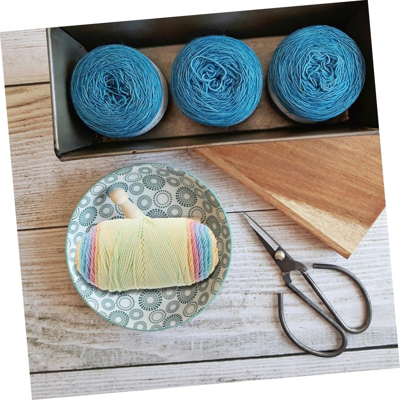 LALAFINA Rainbow Cotton Yarn 5-ply DIY Rope Soft Acrylic Blend