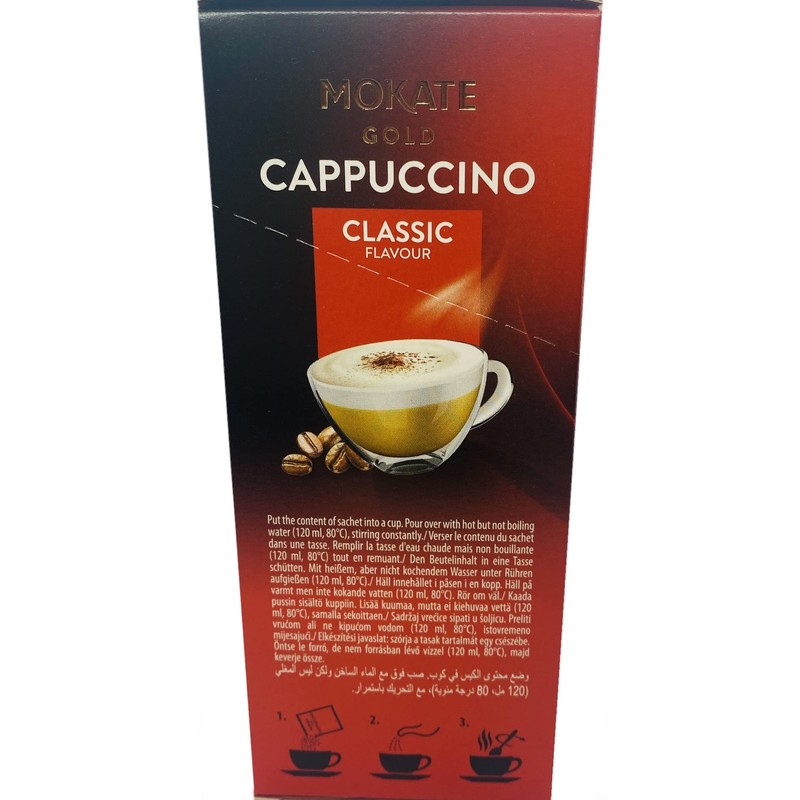 Mokate Gold Cappuccino Classic Flavour Instant Coffee 6 boxes x