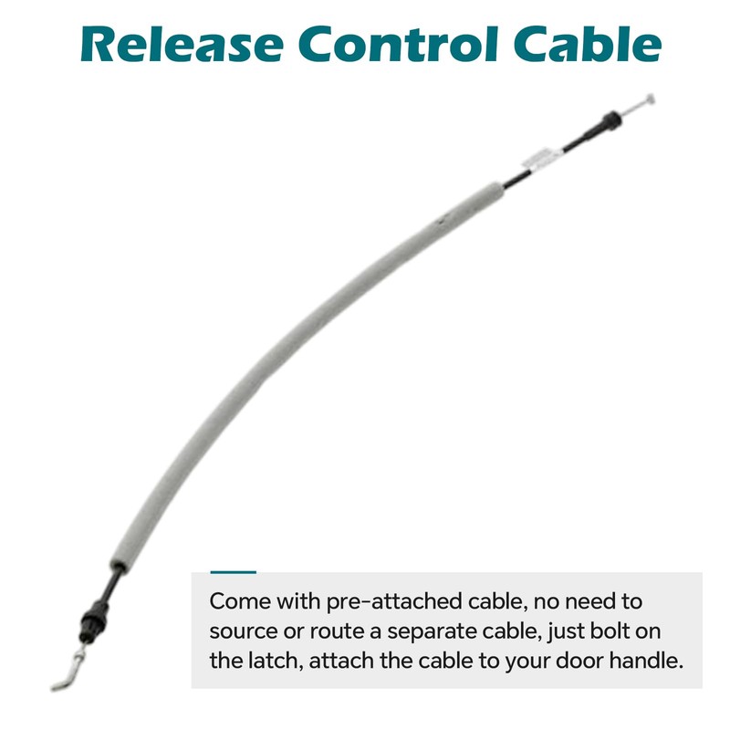 Rear Door Lower Latch Lock with Release Control Cable Assembly
