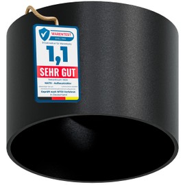 MATO Surface-Mounted Spotlight GX53 Black – Extra Flat & Modern – Diameter 80 x 60 mm – Surface Mounted Spotlight with GX53 Socket – Aluminium Ceiling Spotlights Surface-Mounted 230 V, Surface Mounted