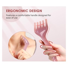 Amaezorx 2pcs 5-Claw Scalp Massager for Head & Hair – Handheld Gua Sha Comb, Resin Head Massager Tool for Relaxation & Stress Relief, Gifts for Men/Women, Father’s Day, Mother’s Day (Pink)