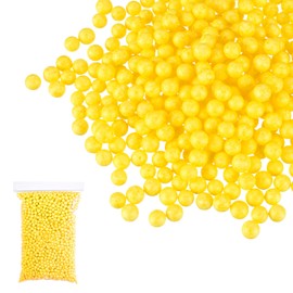 PATIKIL Foam Beads, 7-9mm Foam Balls, Mini Small Balls Polystyrene Beads for DIY Craft Supplies Wedding Party Decoration Art Homemade, Yellow