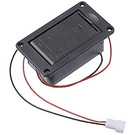 Active Bass Guitar Pickup 9V Battery Boxs/Holder/Case/Compartment Cover With Metal Contacts Spring And 2 Pin Plug with Cable