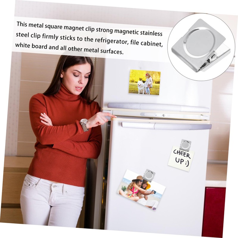 COHEALI 6pcs Magnetic Fridge Planner Clips Whiteboard Magnetic Clips Strong