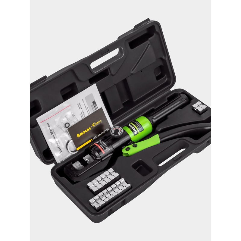 AMZCNC 10 Tons Hydraulic Wire Battery Cable Lug Terminal Crimper