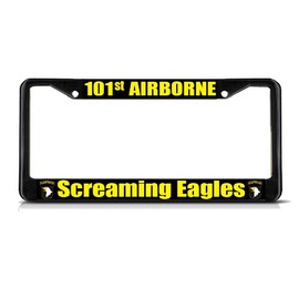Fastasticdeals 101St Airborne Screaming Eagles Military License Plate Frame Tag Holder Cover