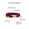 Rastaclat Braided Bracelet for Men and Women - Merlot Burgundy