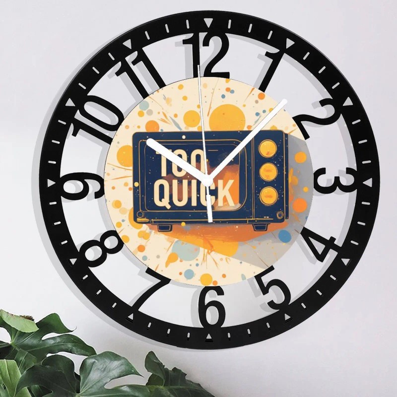 25cm Round Iron Clock Featuring a Legend of Zelda Triforcesheet