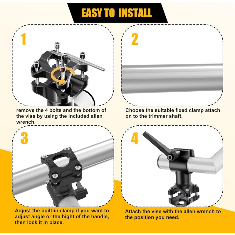 Weed Eater Handle Extension Back Saver, Ergonomic String Trimmer Handle