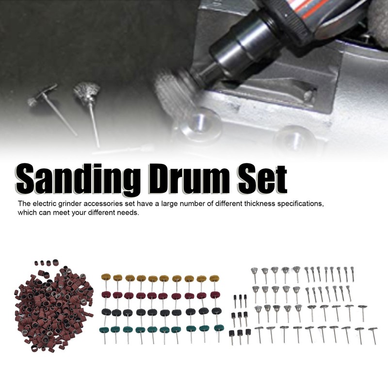 423Pcs Sanding Drum Sleeves Buffing Polishing Wheel Set Drums Mandrels