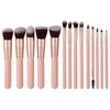 Makeup Brush Set, 11 Pieces, Soft Bristles, Pink Powder Brushes