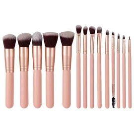 Makeup Brush Set, 11 Pieces, Soft Bristles, Pink Powder Brushes