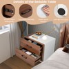Giantex Modern Nightstand Set of 2 with 2 Drawers, Rustic