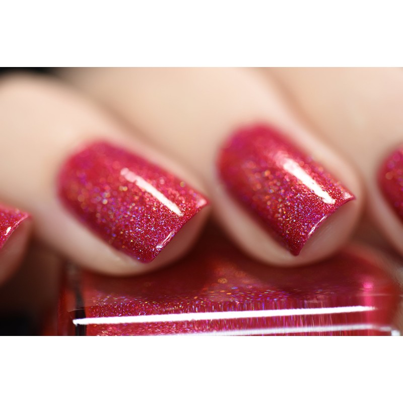 ILNP Closure - Apple Red Holographic Nail Polish