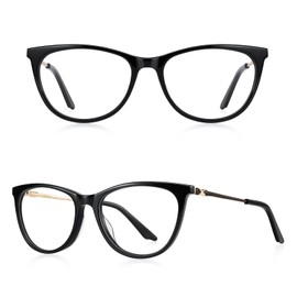 RB.Pilot Cat Eye Reading Glasses for Women Blue Light Blocking Readers- Acetate Frame Spring Hinge