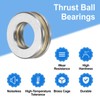 sourcing map 12pcs F7-13M Thrust Ball Bearings, 7mm x 13mm