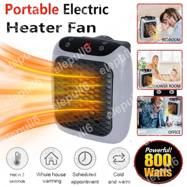 Wall Plug In Electric Fan Heater Space Heater Heatings Warm