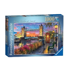 Ravensburger Tower Bridge at Sunset 1000 Piece Jigsaw Puzzles for Adults and Kids Age 12 Years Up - London UK