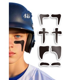 48 Pairs Eye Black Stickers, Breathable Sports Eye Strips Baseball Football Softball Face Eyeblack Stickers for Party Game Sport Supplies, Baseball Mom Accessories (Mixed3, 48 Pairs)
