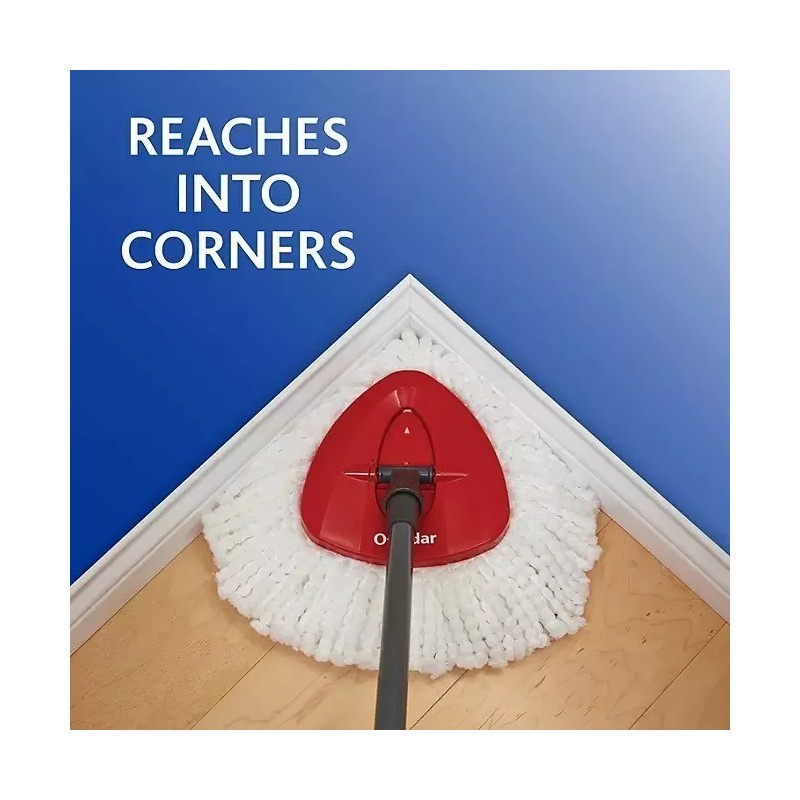 O-Cedar Easywring Microfiber Spin Mop & Bucket Floor with 3