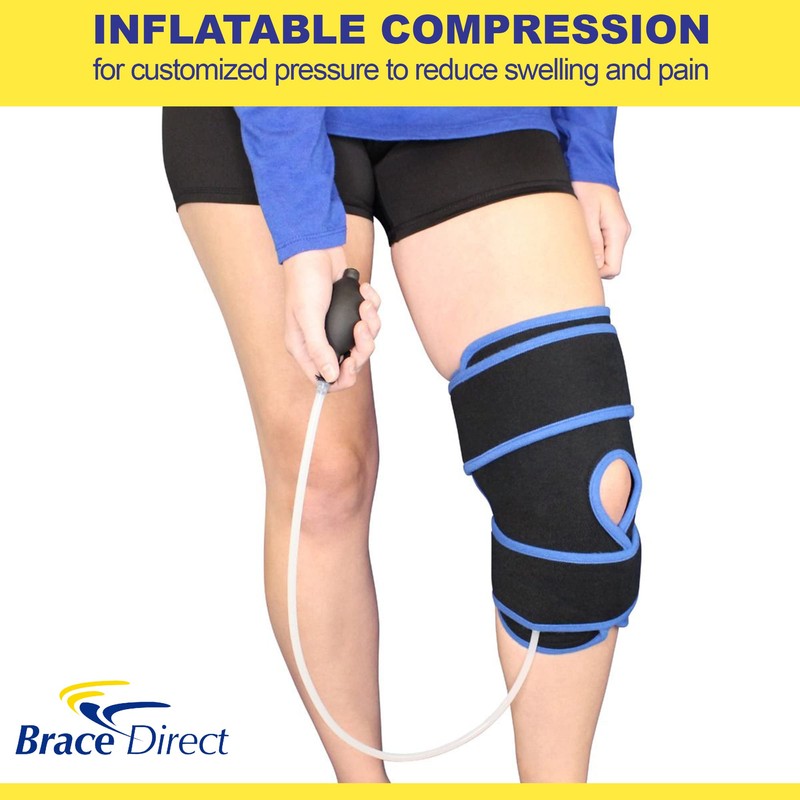Brace Direct Knee Ice Pack Wrap with Compression- Cold Therapy