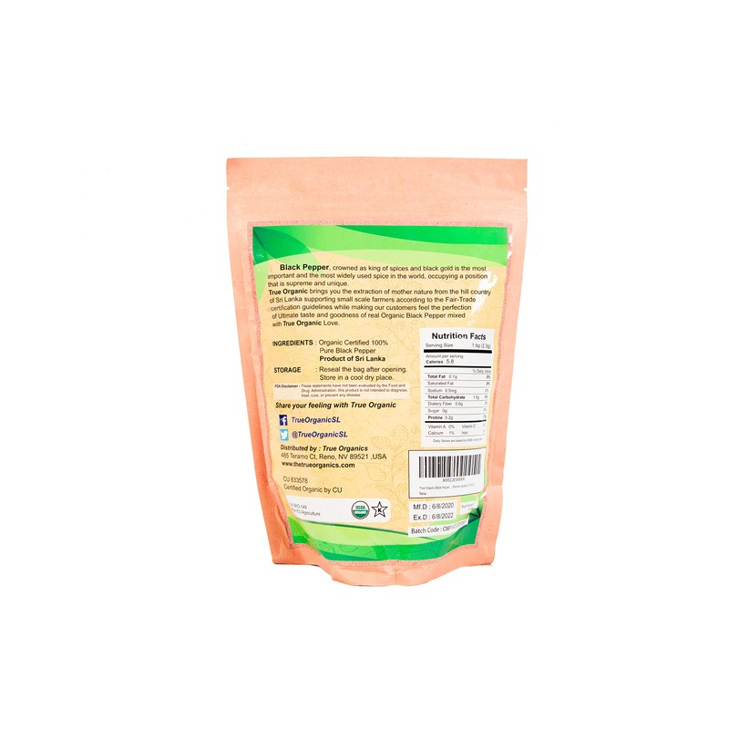 True Organic Ceylon Black Pepper Powder ( Ground ) 16