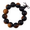 vv8oo Bracelet Ebony Wood 20mm Beads Yin Yang Feng Shui