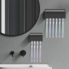 4-Slot Stainless Steel Toothbrush Holder with Cover - Wall Mounted,