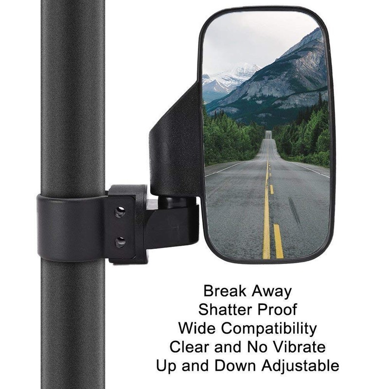 UTV Side Mirrors with 1.75" -2" Roll Bar Cage, UTV