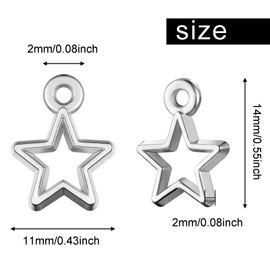 Hicarer 150 Pieces Star Charms Pentagram Silver Plated Pendant Tibetan Mini Star Dangle Charms for Charms DIY Bracelets Necklace Jewelry Making Craft Supplies