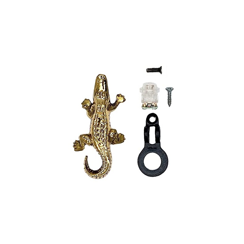 Alligator Doorbell Ringer - Brass,