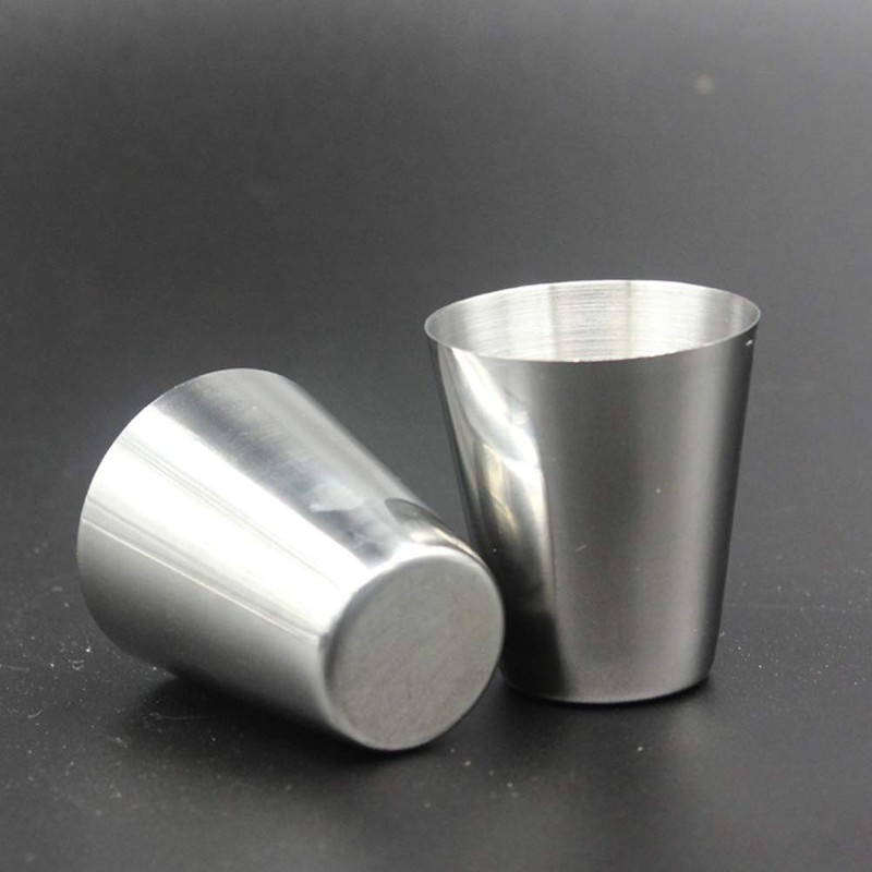 4 Pieces 30ml (1oz) Stainless Steel Shot Cups Shot Glass