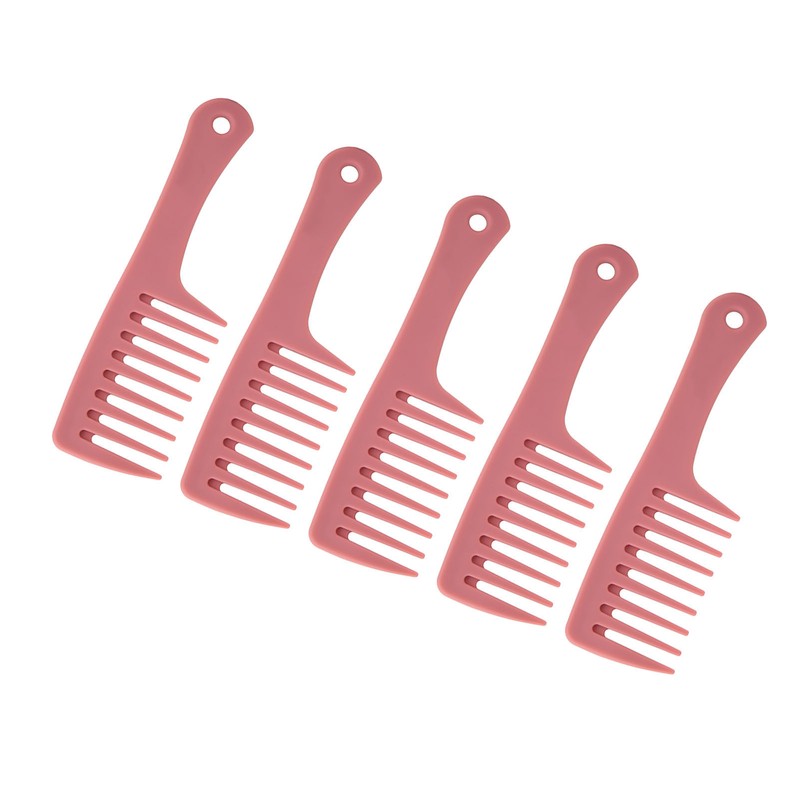 5Pcs Hairdressing Wide Tooth Comb Anti Static Ergonomic Handle Safe
