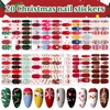 WOKOTO 20 Sheets Christmas Nail Stickers, Nail Polish Strips -