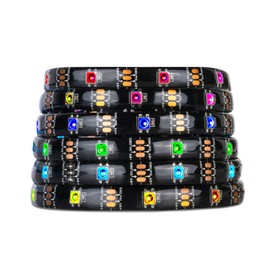 SEZO WS2812B Eco LED Strip 5 m 150 LEDs DC5 V Individually Addressable Individual SMD5050 150 Pixel Dream Colour Programmable LED Strip Light Flexible IP65 Waterproof Black PCB(WS2812E)