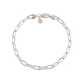 Carol Bela Tropical jewel - 925 Sterling Silver Long Link Cable Chain Bracelet, 19cm, 5.1g, 19 cm, Brass Sterling Silver, no gemstone