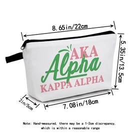 MoCaliduccious AKA Design Makeup Bag Alpha Kappa Alpha Print Cosmetic Bag Sister Cosmetic Organizer for Travel Birthday Holiday Gifts for Women and Teens