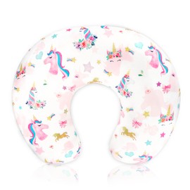 Pea Pod Nursing Pillow Cover Soft & Stretchy Removable Slipcover for Breastfeeding Pillows, Comfortable Nursing Pillow Case for Newborn, Snug Fit, Washable Feeding Pillow Slipcovers in Cute Unicorn