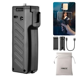 FOMITO VB-38W Charging Grip for Camera & Phone 6000mAh Battery 18W Fast Charging One-Handed Stabilizer with 1/4" Screw Honeycomb Anti-Slip & Ergonomic Design