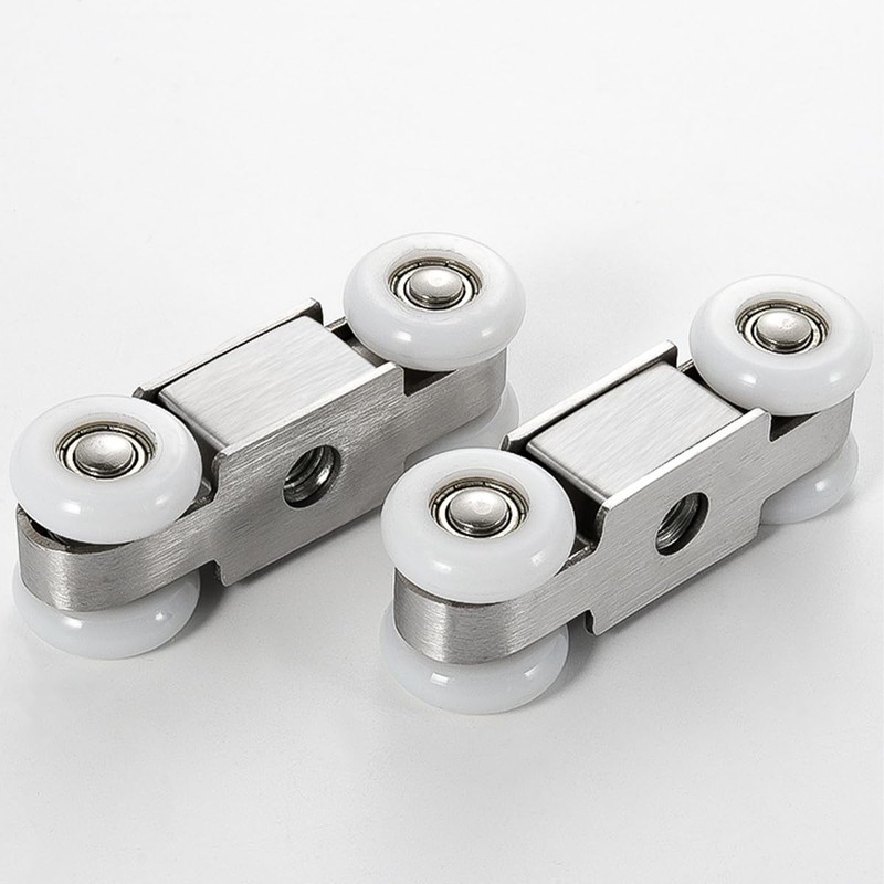 ZONADAH 2 Pieces 4 Wheel Stainless Steel Sliding Rail Door