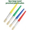 4pcs Large Paint Bushes Round Preschool Paint Brushes for Washable