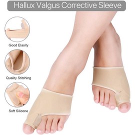 Bunion Corrector and Orthopedic Hallux Valgus Relief Splint Gel Bunion Pads Sleeves Brace – Toe Stretcher Bunion Guard for Men and Women Gel Toe Spacer, Toe Separator, Toe Spreader – Bunion Protector