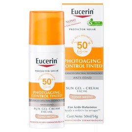 Eucerin Protector solar facial FPS 50+ CC Cream tono medio, Sun Creme, 50ml