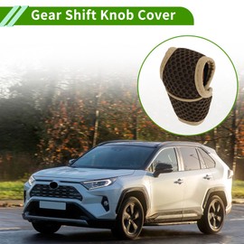 HOPESPANNER Universal Gear Shift Knob Cover Stick Shifting Handle Protector Automotive Manual Fabric 1 Pc Anti-Slip Dark Brown